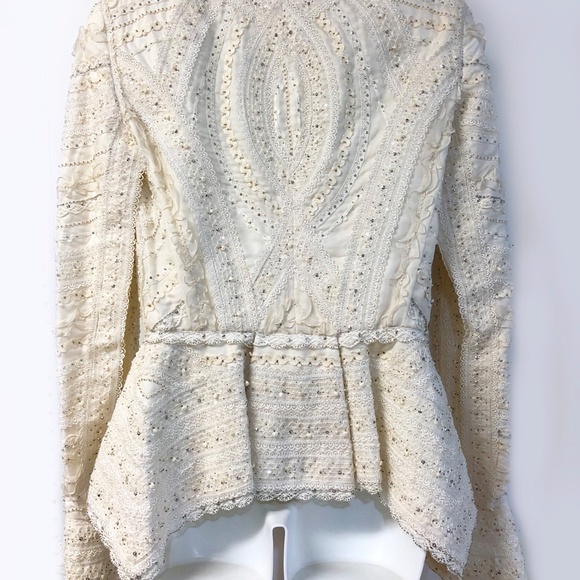 Escada Embroidered Blazer Jacket with Long Sleeves - Picture 3 of 8